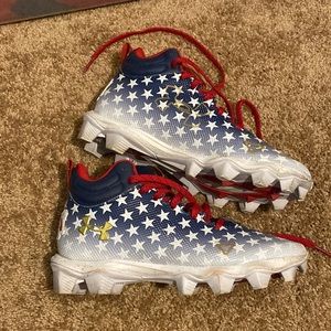 Under Armour Kids' Spotlight Franchise USA Football Cleats - Size 4Y
